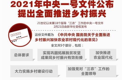 【2021中央一号文件】关于全面推进乡村振兴加快农业农村现代化的意见